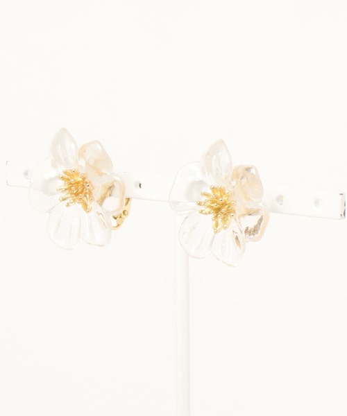 apres jour（アプレジュール）の「【apres jour×ARIAZ】クリアフラワーイヤリング（イヤリング・レディース・シルバー/ゴールド・FREE）」の3枚目の写真