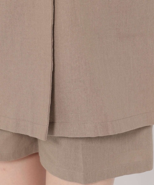 mysty woman（ミスティウーマン）の「リネンハーフスリーブライトジャケット 951764（テーラードジャケット・レディース・ダークブラウン/アイボリー/ダークベージュ・FREE）」の17枚目の写真