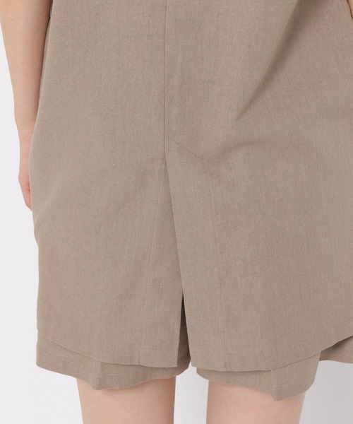 mysty woman（ミスティウーマン）の「リネンハーフスリーブライトジャケット 951764（テーラードジャケット・レディース・ダークブラウン/アイボリー/ダークベージュ・FREE）」の19枚目の写真