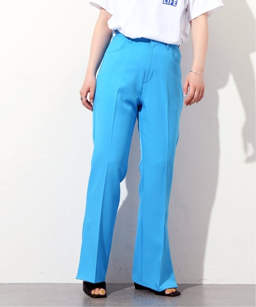 JOINT WORKS（ジョイントワークス）の「J-ツイルクロススリットパンツ（スラックス・レディース・ネイビー/サックスブルー/グリーン・SMALL/MEDIUM）」の3枚目の写真