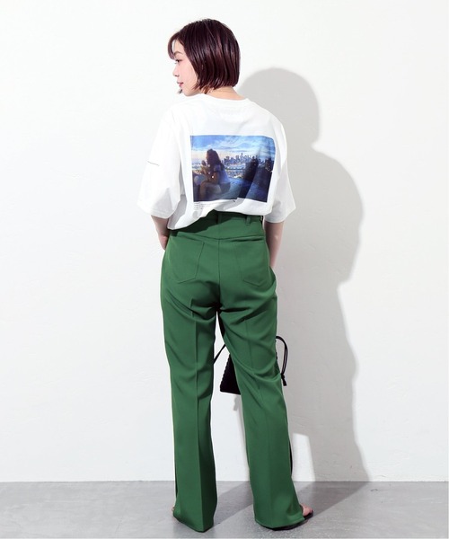 JOINT WORKS（ジョイントワークス）の「J-ツイルクロススリットパンツ（スラックス・レディース・ネイビー/サックスブルー/グリーン・SMALL/MEDIUM）」の8枚目の写真