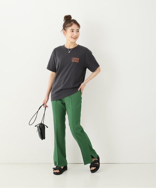 JOINT WORKS（ジョイントワークス）の「J-ツイルクロススリットパンツ（スラックス・レディース・ネイビー/サックスブルー/グリーン・SMALL/MEDIUM）」の5枚目の写真