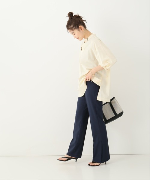 JOINT WORKS（ジョイントワークス）の「J-ツイルクロススリットパンツ（スラックス・レディース・ネイビー/サックスブルー/グリーン・SMALL/MEDIUM）」の17枚目の写真