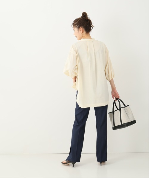 JOINT WORKS（ジョイントワークス）の「J-ツイルクロススリットパンツ（スラックス・レディース・ネイビー/サックスブルー/グリーン・SMALL/MEDIUM）」の13枚目の写真