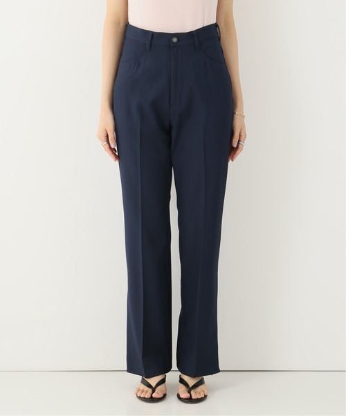 JOINT WORKS（ジョイントワークス）の「J-ツイルクロススリットパンツ（スラックス・レディース・ネイビー/サックスブルー/グリーン・SMALL/MEDIUM）」の6枚目の写真