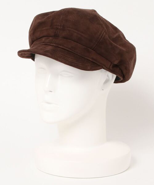 NEW YORK HAT（ニューヨークハット）の「【NEW YORK HAT/ニューヨークハット】（UN）SUEDE SPITFIRE（ハンチング/ベレー帽・メンズ・ブラウン/ブラック・LARGE/X-LARGE）」の2枚目の写真