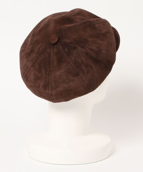 NEW YORK HAT（ニューヨークハット）の「【NEW YORK HAT/ニューヨークハット】（UN）SUEDE SPITFIRE（ハンチング/ベレー帽・メンズ・ブラウン/ブラック・LARGE/X-LARGE）」の3枚目の写真