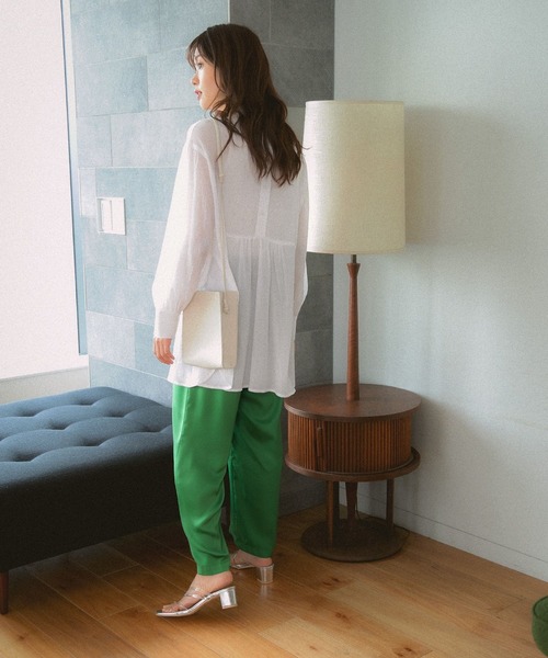 GLOBAL WORK（グローバルワーク）の「トロミイージーパンツ/951676（その他パンツ・レディース・ブラック/ライトグリーン/ダークブラウン・LARGE/MEDIUM）」の21枚目の写真