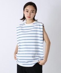 JEANASIS | ボーダーショルダータックNS/216343(Tシャツ/カットソー)