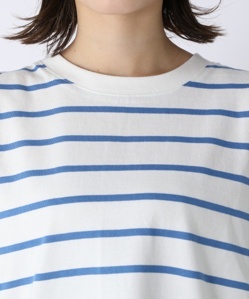 JEANASIS（ジーナシス）の「ボーダーショルダータックNS/216343（Tシャツ/カットソー・レディース・ブルー・FREE）」の8枚目の写真