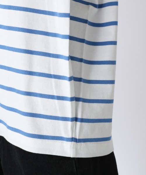 JEANASIS（ジーナシス）の「ボーダーショルダータックNS/216343（Tシャツ/カットソー・レディース・ブルー・FREE）」の10枚目の写真