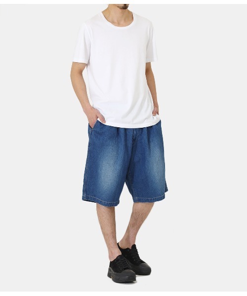 GOLD（ゴールド）の「GOLD / ゴールド：10oz. COTTON / LINEN DENIM EASY SHORT：21A-GL52254H[MUS]（デニムパンツ・メンズ・ネイビー・L/M/S）」の22枚目の写真