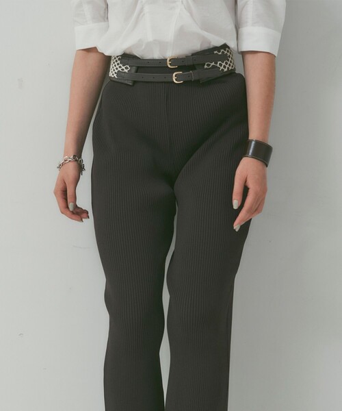 PUBLIC TOKYO（パブリックトウキョウ）の「メッシュサッシュベルト（ベルト・レディース・ダークブラウン/ベージュ・FREE）」の8枚目の写真