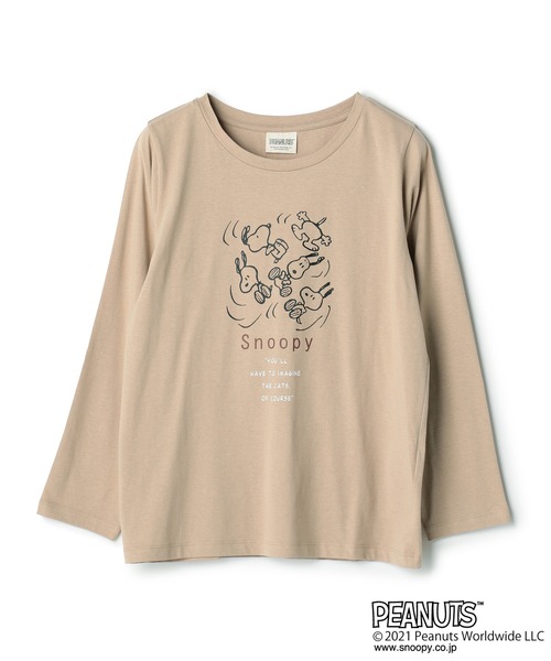 ピーナッツ Peanuts スヌーピー長袖tシャツ クルーネック ロングtシャツ Tシャツ カットソー Peanuts ピーナッツ のファッション通販 Zozotown