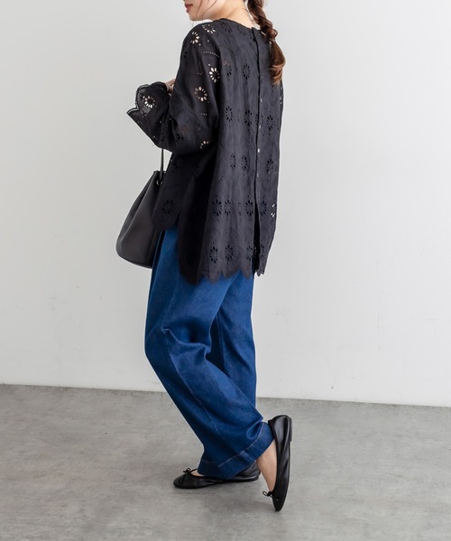 PUAL CE CIN（ピュアルセシン）の「JAPAN MADE デニムストレートパンツ（デニムパンツ・レディース・インディゴブルー/ブルー・FREE）」の20枚目の写真