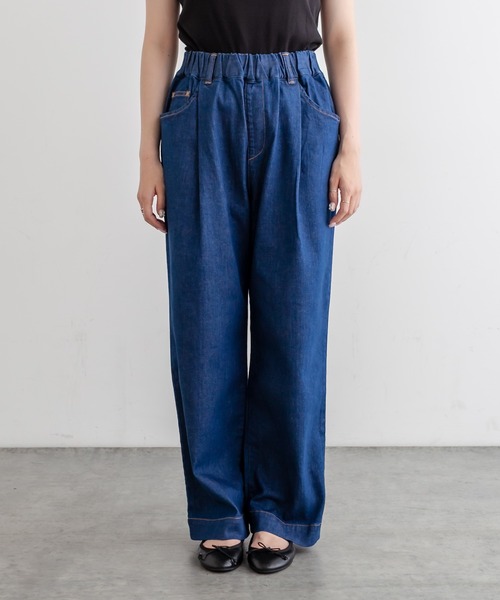 PUAL CE CIN（ピュアルセシン）の「JAPAN MADE デニムストレートパンツ（デニムパンツ・レディース・インディゴブルー/ブルー・FREE）」の21枚目の写真