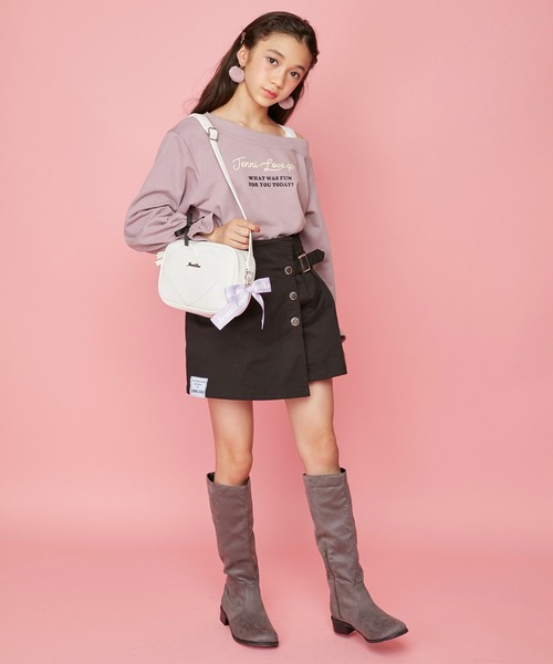 JENNI love（ジェニィラブ）の「リボンチャーム付きショルダーバッグ（ショルダーバッグ・キッズ・オフホワイト/ピンク/ブラック・F）」の5枚目の写真