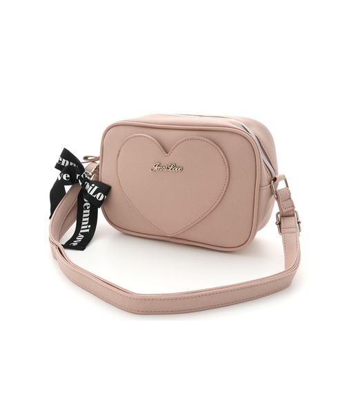 JENNI love（ジェニィラブ）の「リボンチャーム付きショルダーバッグ（ショルダーバッグ・キッズ・オフホワイト/ピンク/ブラック・F）」の4枚目の写真