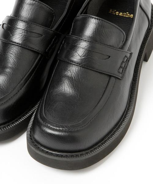 Heather（ヘザー）の「スクエアローファー　229093（ローファー・レディース・ブラック/ベージュ・M/L）」の5枚目の写真