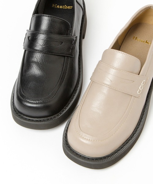 Heather（ヘザー）の「スクエアローファー　229093（ローファー・レディース・ブラック/ベージュ・M/L）」の13枚目の写真