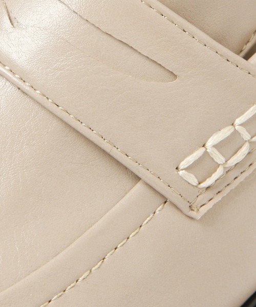 Heather（ヘザー）の「スクエアローファー　229093（ローファー・レディース・ブラック/ベージュ・M/L）」の4枚目の写真