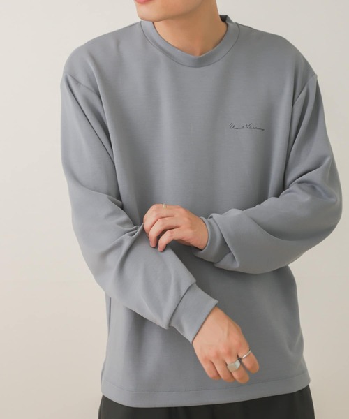 SENSE OF PLACE by URBAN RESEARCH（センスオブプレイスバイアーバンリサーチ）の「シシュウポンチロングTシャツ（Tシャツ/カットソー・メンズ・ブルー/ブラック/ライトベージュ/ホワイト・LARGE/MEDIUM）」の4枚目の写真