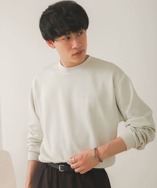 SENSE OF PLACE by URBAN RESEARCH（センスオブプレイスバイアーバンリサーチ）の「シシュウポンチロングTシャツ（Tシャツ/カットソー・メンズ・ブルー/ブラック/ライトベージュ/ホワイト・LARGE/MEDIUM）」の5枚目の写真