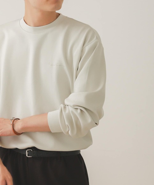 SENSE OF PLACE by URBAN RESEARCH（センスオブプレイスバイアーバンリサーチ）の「シシュウポンチロングTシャツ（Tシャツ/カットソー・メンズ・ブルー/ブラック/ライトベージュ/ホワイト・LARGE/MEDIUM）」の9枚目の写真