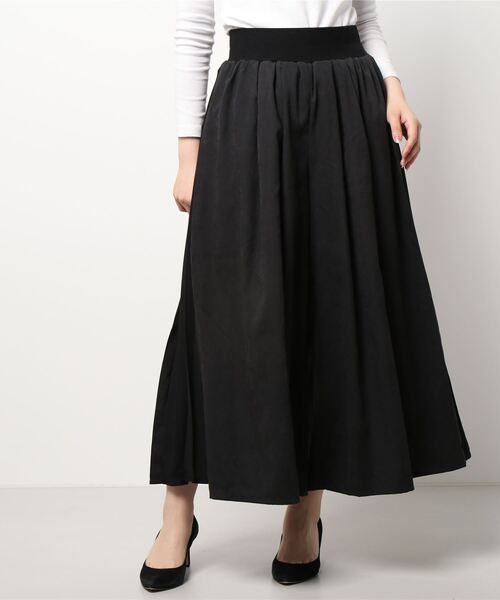 Q（キュー）の「サイドプリーツワイドパンツ（その他パンツ・レディース・チャコールグレー/ベージュ・MEDIUM）」の6枚目の写真