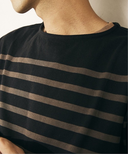 JOURNAL STANDARD relume（ジャーナルスタンダード　レリューム）の「3XL NAVAL BORDER/ボーダーTシャツ（Tシャツ/カットソー・メンズ・ブラック/ネイビー/カーキ/レンガ・LARGE/XXX-LARGE）」の8枚目の写真