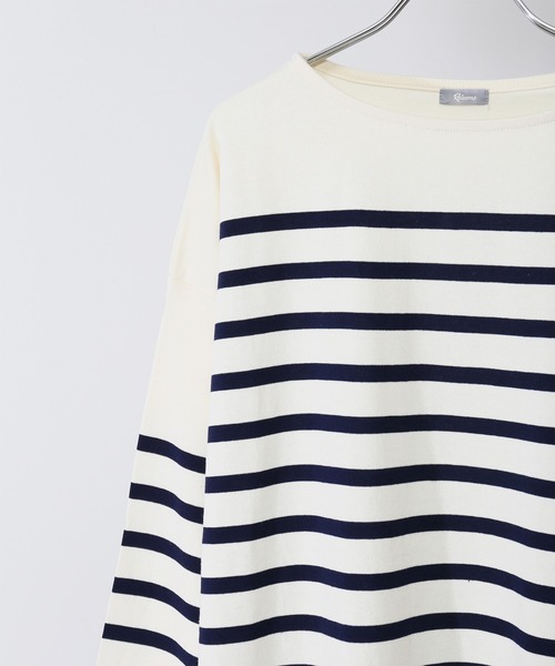JOURNAL STANDARD relume（ジャーナルスタンダード　レリューム）の「3XL NAVAL BORDER/ボーダーTシャツ（Tシャツ/カットソー・メンズ・ブラック/ネイビー/カーキ/レンガ・LARGE/XXX-LARGE）」の12枚目の写真