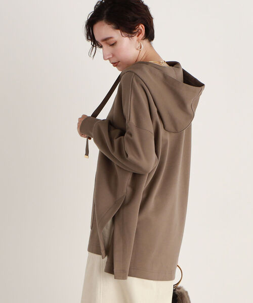 NOLLEY’S（ノーリーズ）の「ダブルエアーウォッシャブルパーカー（パーカー・レディース・ベージュ/ブラウン・38）」の9枚目の写真