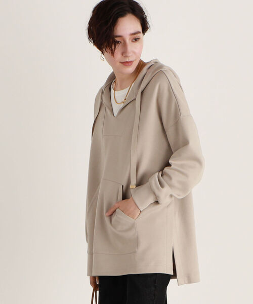 NOLLEY’S（ノーリーズ）の「ダブルエアーウォッシャブルパーカー（パーカー・レディース・ベージュ/ブラウン・38）」の3枚目の写真