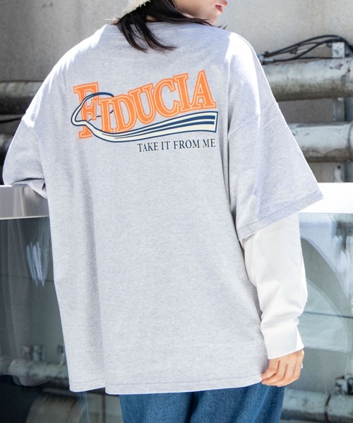 WEGO(ウィゴー)の「WEGO/フェイクレイヤードロンT(Tシャツ/カットソー・レディース・オートミール/スミクロ・FREE)」の1枚目の写真