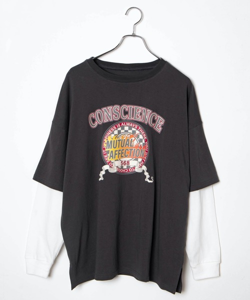 WEGO(ウィゴー)の「WEGO/フェイクレイヤードロンT(Tシャツ/カットソー・レディース・オートミール/スミクロ・FREE)」の14枚目の写真