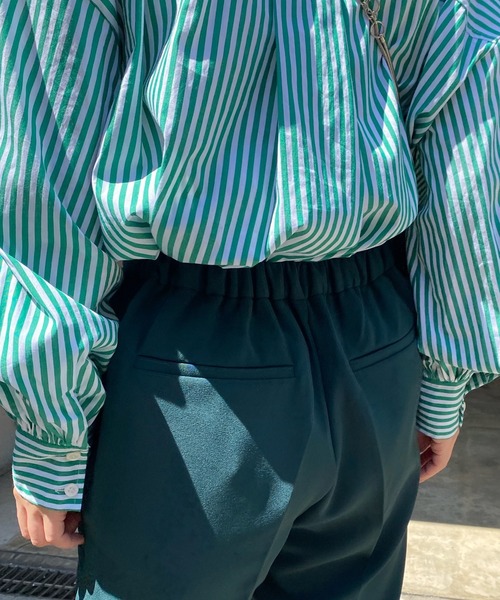 DouDou（ドゥドゥ）の「ソフトテーパードタックパンツ（その他パンツ・レディース・グリーン/ブラック/ピンク/アイボリー・36/38）」の17枚目の写真