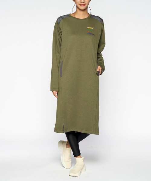 BENETTON (UNITED COLORS OF BENETTON)（ベネトンユナイテッドカラーズオブベネトン）の「【BENETTON / ベネトン】レディースワンピース（ワンピース・レディース・ブラック/ベージュ/カーキ/ピンク・SMALL/MEDIUM/LARGE/X-LARGE）」の11枚目の写真