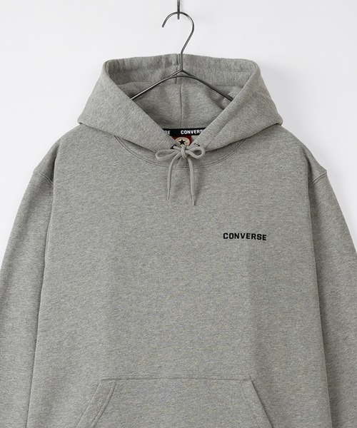 CONVERSE（コンバース）の「【CONVERSE/コンバース】ワンポイントロゴ刺繍　プルパーカー/フーディー/ビッグシルエット（パーカー・メンズ・ホワイト/ブラック/ベージュ/グレー/ライトグリーン/スモークピンク/ナチュラル/ライトピンク/ライトグレー/グリーン/ライトブルー/アッシュグレー・M/L/XL）」の14枚目の写真