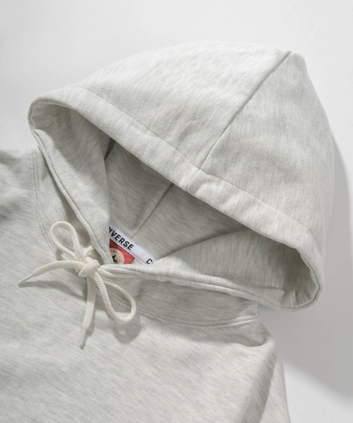 CONVERSE（コンバース）の「【CONVERSE/コンバース】ワンポイントロゴ刺繍　プルパーカー/フーディー/ビッグシルエット（パーカー・メンズ・ホワイト/ブラック/ベージュ/グレー/ライトグリーン/スモークピンク/ナチュラル/ライトピンク/ライトグレー/グリーン/ライトブルー/アッシュグレー・M/L/XL）」の21枚目の写真