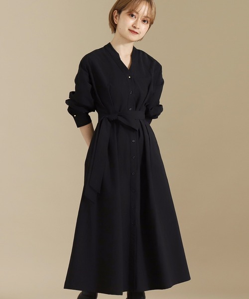 AULI（アウリィ）の「【低身長向けサイズ】ウエストタックシャツワンピース（シャツワンピース・レディース・グリーン/ブラック/ライトグレー・XS/S）」の22枚目の写真