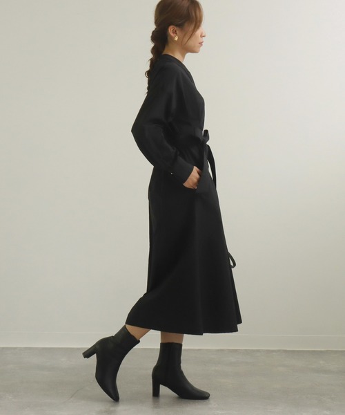 AULI（アウリィ）の「【低身長向けサイズ】ウエストタックシャツワンピース（シャツワンピース・レディース・グリーン/ブラック/ライトグレー・XS/S）」の20枚目の写真