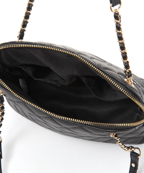LEPSIM（レプシィム）の「キルティングチェーンBAG　236414（ショルダーバッグ・レディース・ブラック/ベージュ・ONE SIZE）」の8枚目の写真
