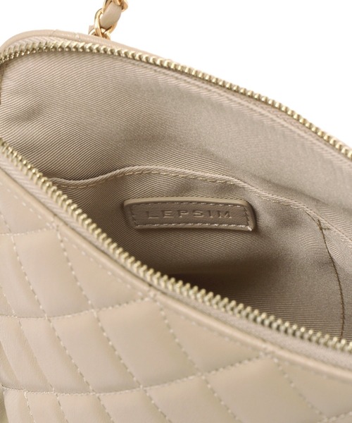 LEPSIM（レプシィム）の「キルティングチェーンBAG　236414（ショルダーバッグ・レディース・ブラック/ベージュ・ONE SIZE）」の10枚目の写真