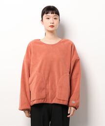 【DISCUS / ディスカス】フリース クルーネックワイドスウェットトレーナー　ビッグシルエット