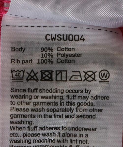 Champion(チャンピオン)の「【別注】<Champion(チャンピオン)>リバースウィーブタートルネックスウェットプルオーバー ∴(スウェット・レディース・オフホワイト/ブラック/ピンク・FREE)」の9枚目の写真