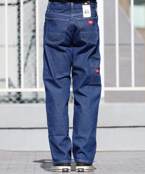 Dickies（ディッキーズ）の「Dickies/ディッキーズ DBL KNEE JEAN デニムパンツ ワークパンツ ダブルニー ブランドロゴ（デニムパンツ・メンズ・インディゴブルー・32inch/34inch/36inch/30 inch）」の9枚目の写真