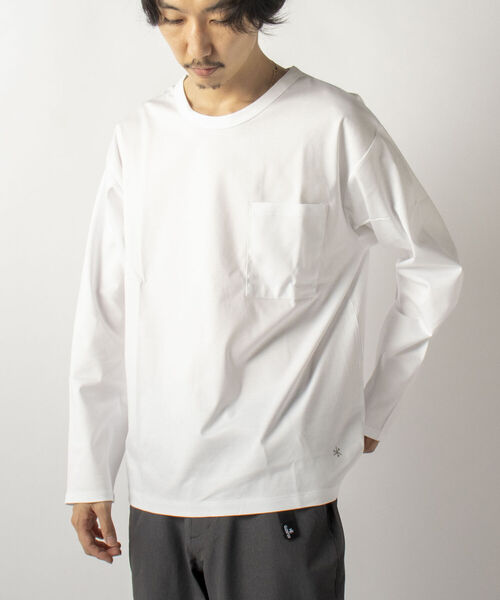 GLOSTER(グロスター)の「【GLOSTER/グロスター】SILKY SMOOTH TEE シルケットスムース ロングスリーブTシャツ(Tシャツ/カットソー・メンズ・ホワイト/ブラック/ラベンダー・MEDIUM/LARGE)」の4枚目の写真