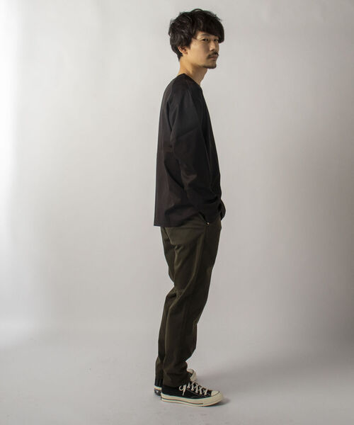 GLOSTER(グロスター)の「【GLOSTER/グロスター】SILKY SMOOTH TEE シルケットスムース ロングスリーブTシャツ(Tシャツ/カットソー・メンズ・ホワイト/ブラック/ラベンダー・MEDIUM/LARGE)」の21枚目の写真