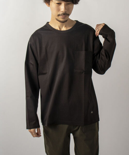 GLOSTER(グロスター)の「【GLOSTER/グロスター】SILKY SMOOTH TEE シルケットスムース ロングスリーブTシャツ(Tシャツ/カットソー・メンズ・ホワイト/ブラック/ラベンダー・MEDIUM/LARGE)」の11枚目の写真