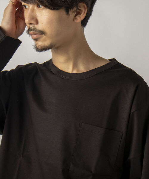 GLOSTER(グロスター)の「【GLOSTER/グロスター】SILKY SMOOTH TEE シルケットスムース ロングスリーブTシャツ(Tシャツ/カットソー・メンズ・ホワイト/ブラック/ラベンダー・MEDIUM/LARGE)」の17枚目の写真